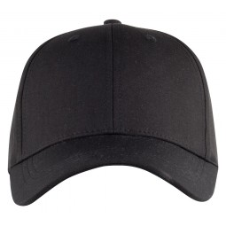 Casquette chiné - clique - 6 panneaux - fermeture velcro - Couleur noir - Personnalisable en petites quantité