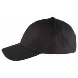 Casquette chiné - clique - 6 panneaux - fermeture velcro - Couleur noir - Personnalisable en petites quantité