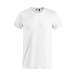 T-shirt 100% coton - CLIQUE - Coupe homme - Couleur blanc - Personnalisable en petite quantité