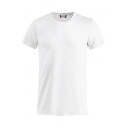 T-shirt 100% coton - CLIQUE - Coupe homme - Couleur blanc - Personnalisable en petite quantité