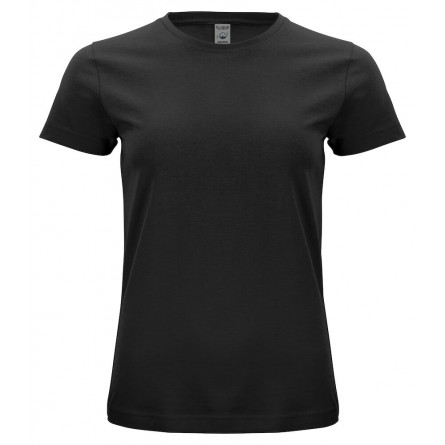 t-shirt 100% coton biologique - Coupe femme - CLIQUE - Couleur noir - Personnalisable en petite quantité