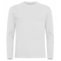 T-shirt manche longues - 100% coton ringspun - CLIQUE - Couleur blanc - Personnalisable en petite quantité