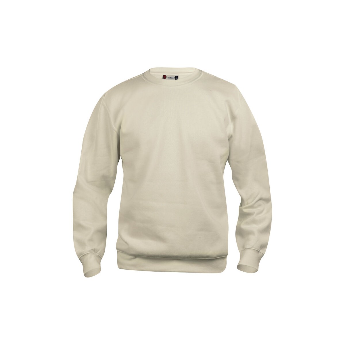 Sweatshirt col rond unisexe - 65% polyester et 35% coton - CLIQUE - Personnalisable en petite quantité - Couleur beige