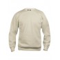 Sweatshirt col rond unisexe - 65% polyester et 35% coton - CLIQUE - Personnalisable en petite quantité - Couleur beige