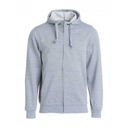 Sweatshirt à capuche zippé - polyester et coton - CLIQUE - Personnalisable en petite quantité