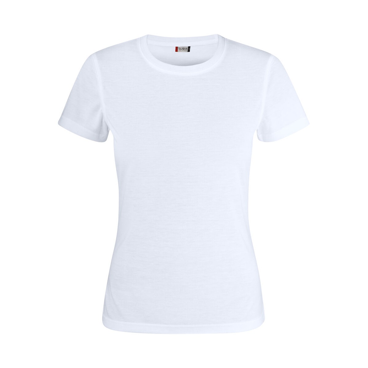 T-shirt 100% polyester touché coton - Coupe femme - Clique - Personnalisable en petite quantité - Couleur blanc