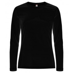 T-shirt 100% polyester - Coupe femme - Manches longues - Clique - Personnalisable en petite quantité - Couleur