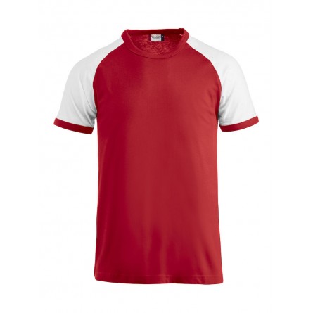 T-shirt raglan mixte - 100% coton peigné - CLIQUE - bicolore - 140g - Personnalisable en petite quantité - Couleur multiples