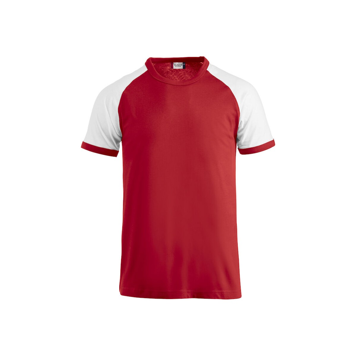 T-shirt raglan mixte - 100% coton peigné - CLIQUE - bicolore - 140g - Personnalisable en petite quantité - Couleur multiples