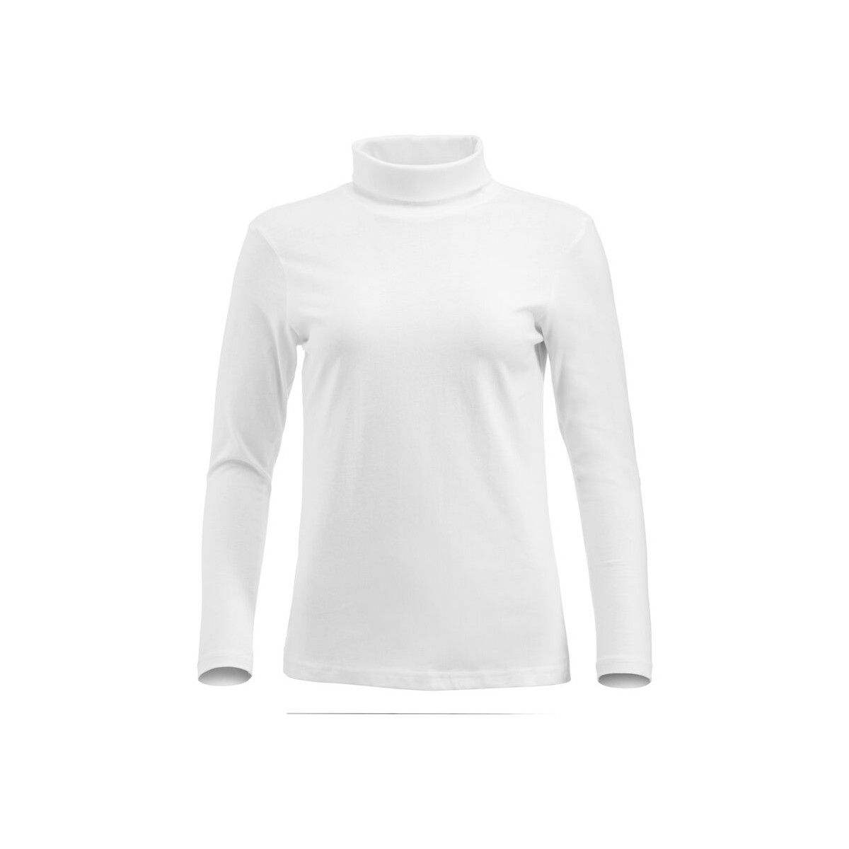 Col roulé en jersey - Coupe Femme - 100% coton peigné - 195g - CLIQUE - Personnalisable en petite quantité - Couleur blanc