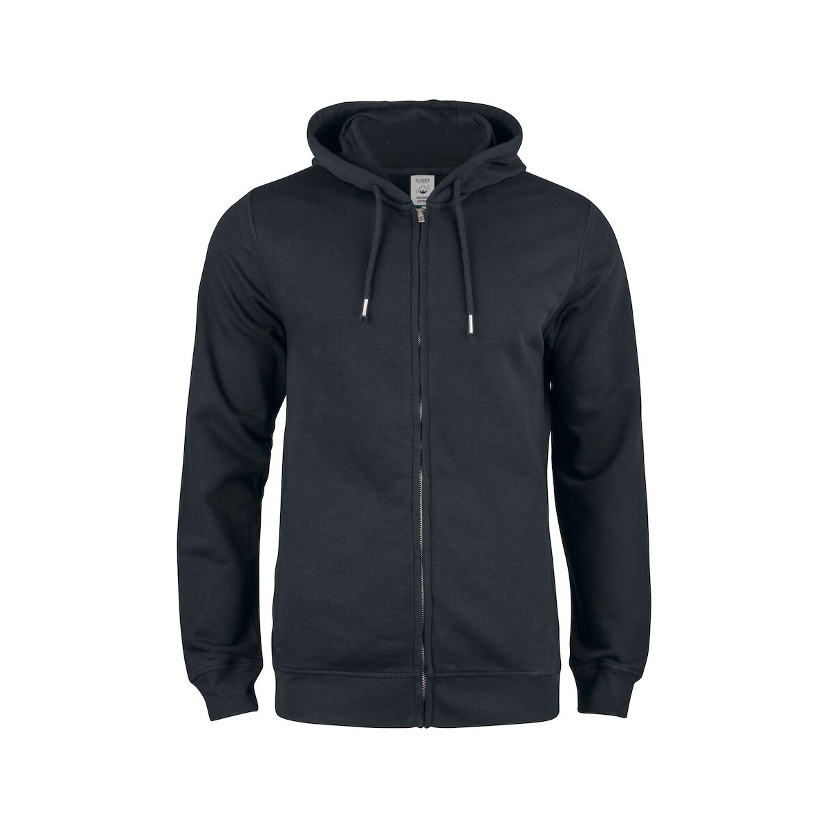 Sweatshirt à capuche full zip - Coton biologique - CLIQUE - Personnalisable en petite quantité - Couleur multiples