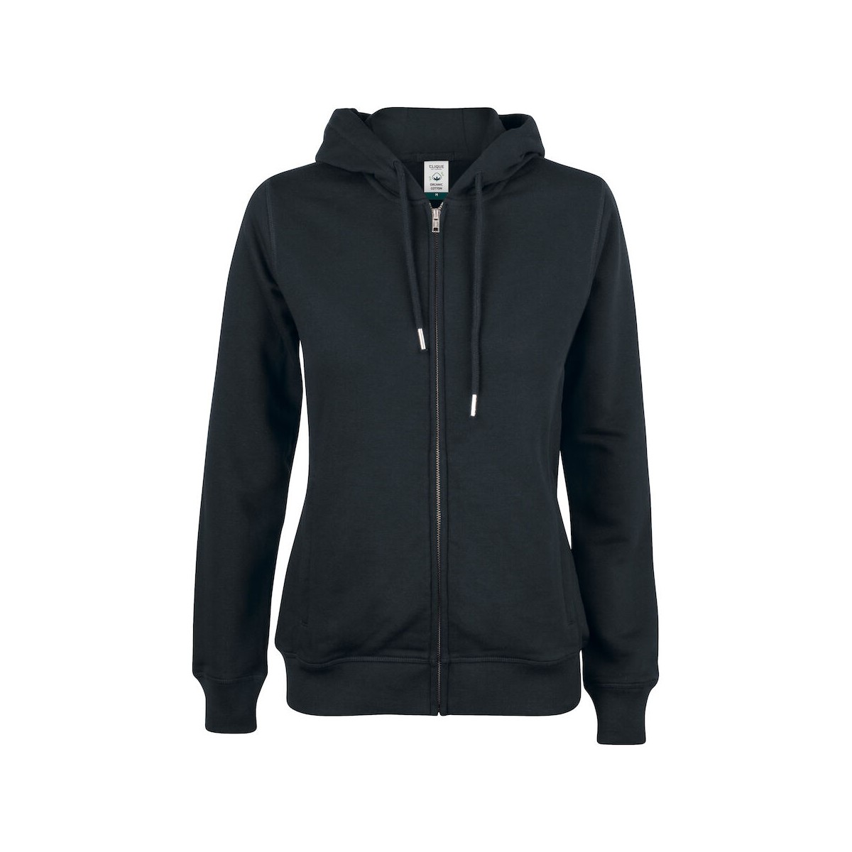 Sweatshirt à capuche full zip - Coupe femme - Coton biologique - CLIQUE - Personnalisable en petite quantité