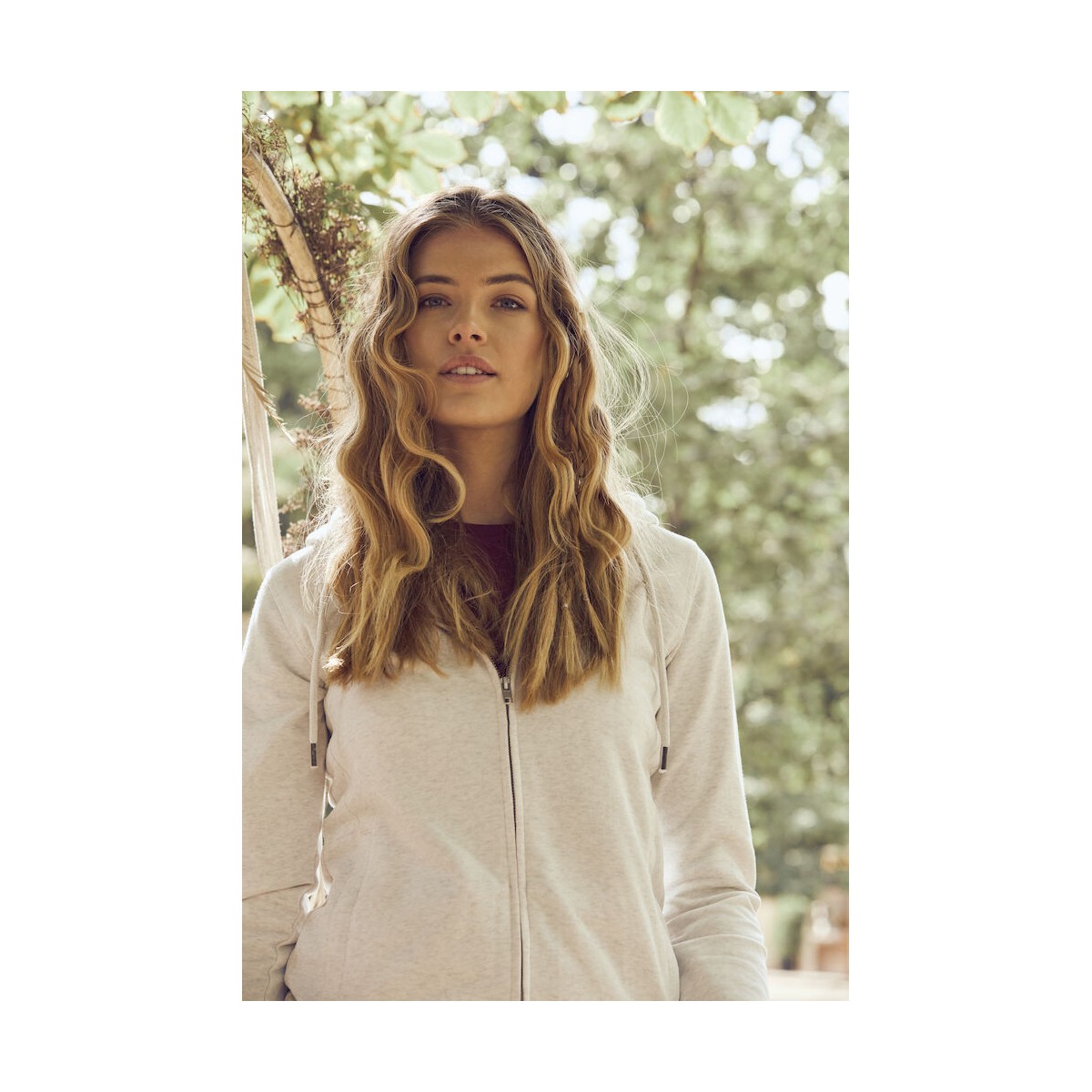 Sweatshirt à capuche full zip - Coupe femme - Coton biologique - CLIQUE - Personnalisable en petite quantité