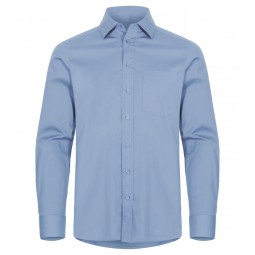 Chemise manches longues - Tissu stretch - Coton - CLIQUE - Personnalisabe en petite quantité - Couleur bleu pâle