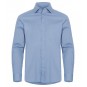 Chemise manches longues - Tissu stretch - Coton - CLIQUE - Personnalisabe en petite quantité - Couleur bleu pâle