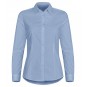Chemise manches longues - Coupe femme - Tissu stretch - Coton - CLIQUE - Personnalisabe en petite quantité - Couleur multiples