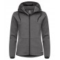 Sweat à capuche full zip - Coupe Femme - Polycoton et tricot doublé - Stretch et léger - Personnalisable en petite quantité