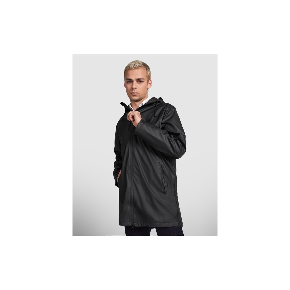 Veste imperméable - Capuche - Coupe longue - Fermeture double zip - ROLY - Personnalisable en petite quantité - Couleur