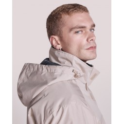 Parka matelassée imperméable - Coupe longue - Col montant et capuche pliante - ROLY - Personnalisable en petite quantité