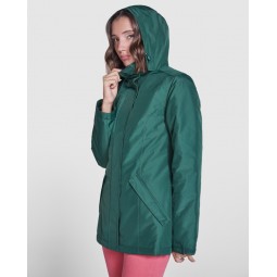 Parka matelassée imperméable - Coupe femme - Coupe longue - capuche pliante - Personnalisable en petite quantité