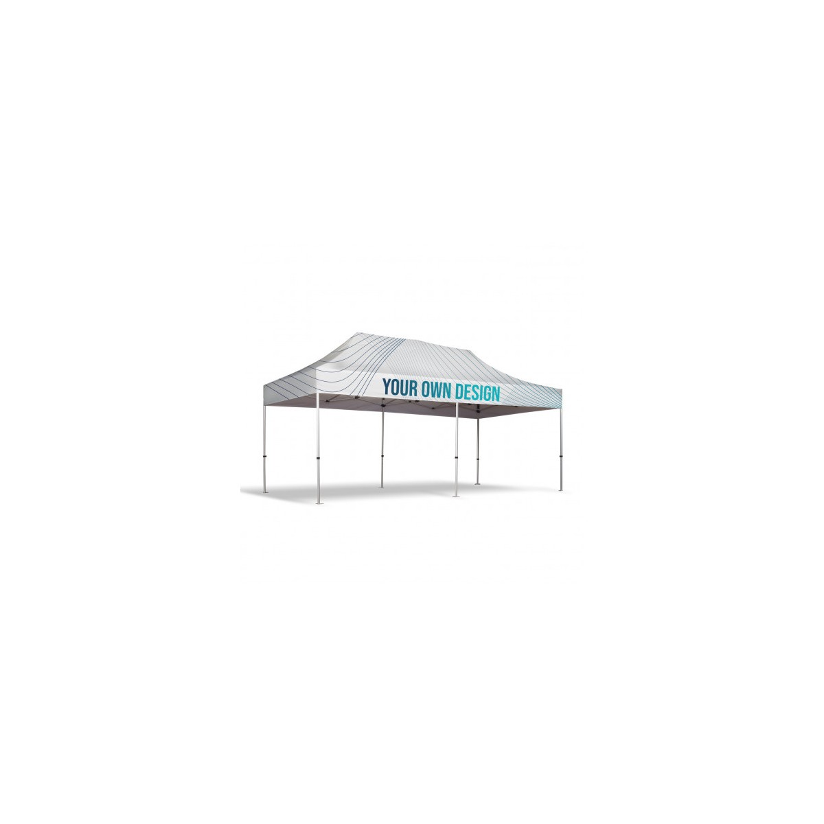 Tente - Barnum - Aluminium - Toile imperméable - 100% personnalisable - Dimensions 3 x 6 m