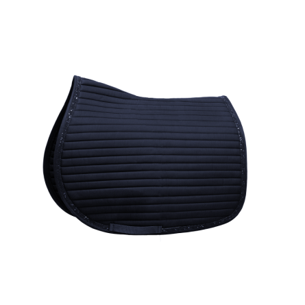 Tapis de selle CERVIA - Flags & Cup - Taille full - Coloris marine - Broderie logo pas cher en petite quantité