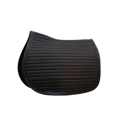 Tapis de selle CERVIA - Flags & Cup - Taille full - Coloris noir - Broderie logo pas cher en petite quantité