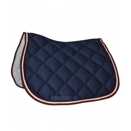 Tapis de selle DEL MAR obstacle -  Privilège - Taille full - Cordelette coloré - Broderie logo pas cher en petite quantité