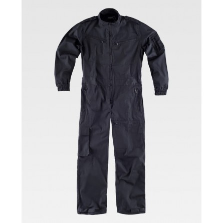 Combinaison col montant - Fermeture velcro - WORKTEAM - Personnalisable en petite quantité - Coloris noir