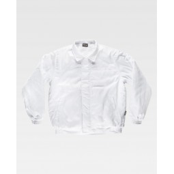 Blouson anti-froid - Doublure matelassée - Col chemise - WORKTEAM - Personnalisable en petite quantité - Couleur blanc