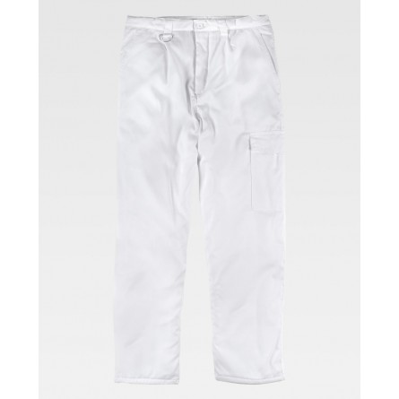Pantalon anti-froid - Doublure matelassée - WORKTEAM - Personnalisable en petite quantité - Couleur blanc
