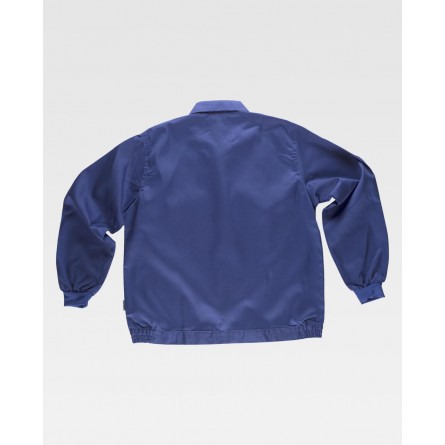 Blouson de travail - Col chemise - Fermeture boutons - WORKTEAM - Personnalisable en petite quantité - Couleur bleu