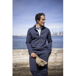 Sweat cardigan full zip - Polycoton et tricot doublé - Stretch et léger - CUTTER & BUCK - Personnalisable en petite quantité