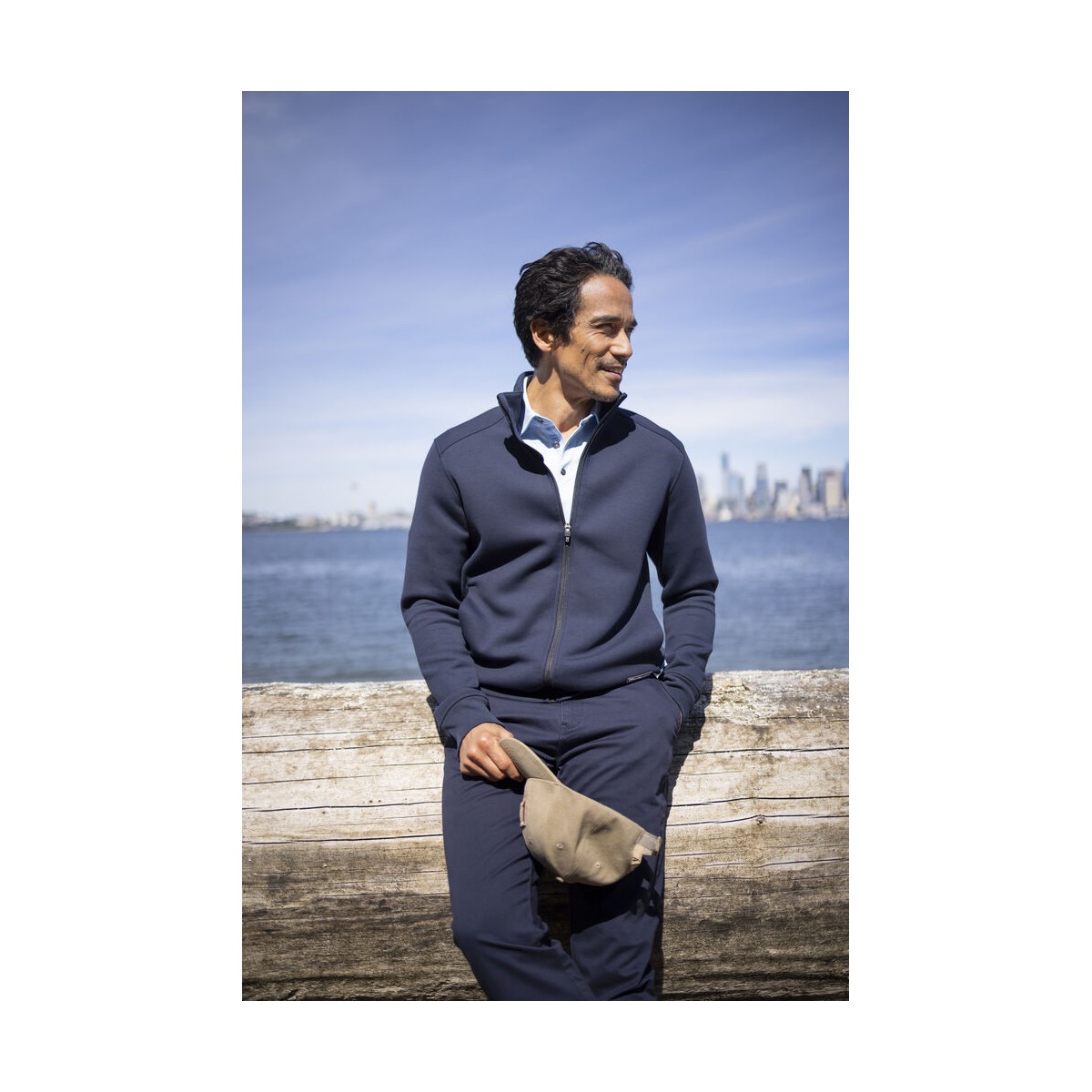 Sweat cardigan full zip - Polycoton et tricot doublé - Stretch et léger - CUTTER & BUCK - Personnalisable en petite quantité