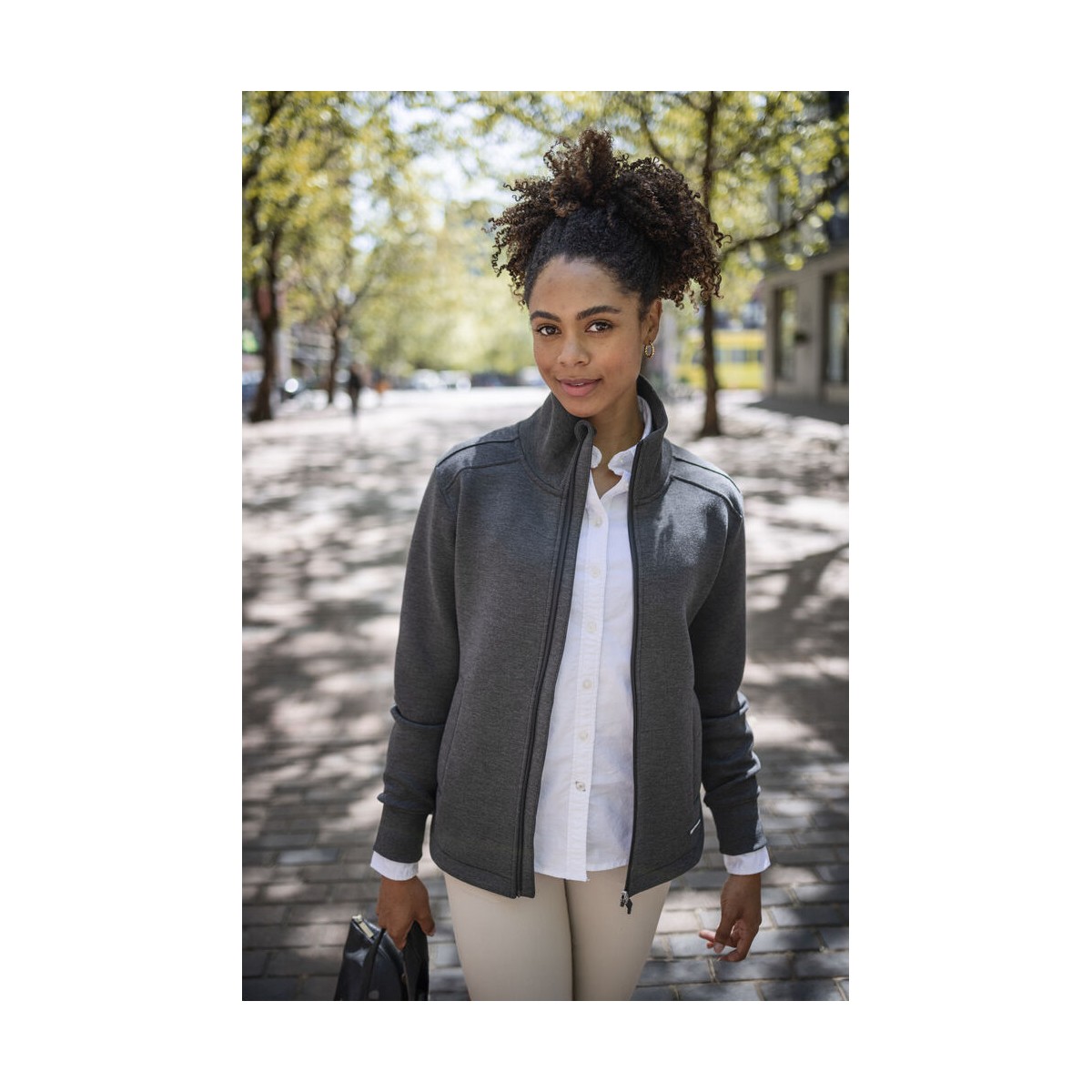 Sweat cardigan full zip - Coupe femme - Polycoton et tricot doublé - Stretch et léger - CUTTER & BUCK - Personnalisable