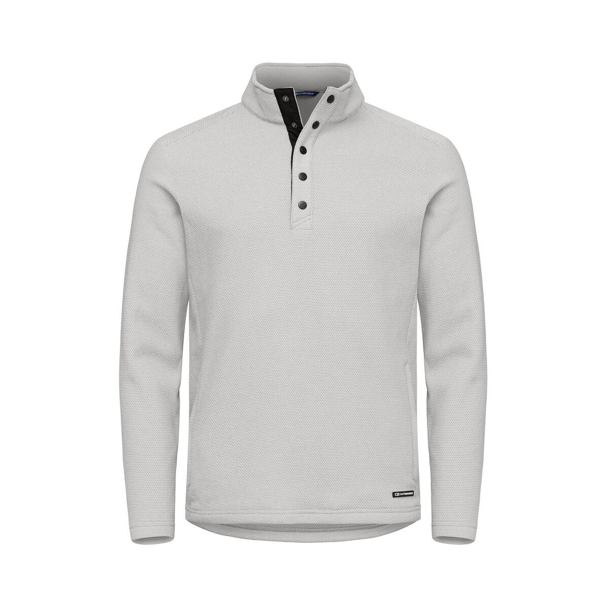 Polaire en matière recyclé - col bouton - 100% polyester - cutter & buck - personnalisable en petite quantité