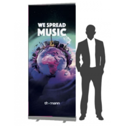 Roll up - DImensions : 200 x 85 cm - Impression quadri recto - Structure alu