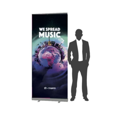 Roll up - DImensions : 200 x 85 cm - Impression quadri recto - Structure alu